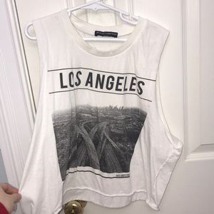 Brandt Melville cutoff cropped tee